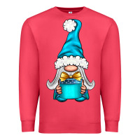 Cardinal winter gnome with gift Premium Sweatshirt - NancyCooperArtShop