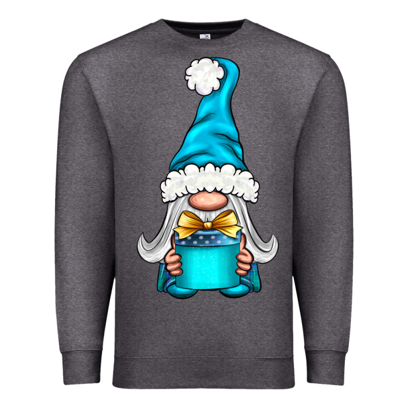 Winter Gnome With Gift Premium Sweatshirt by NancyCooperArtShop | Teevron