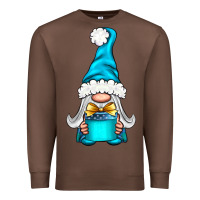 Chestnut winter gnome with gift Premium Sweatshirt - NancyCooperArtShop
