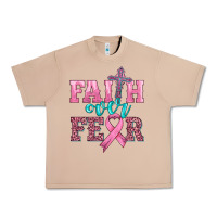 Burro faith over fear with cross and ribbon Urban Heavy Tee - HRA Design Shop