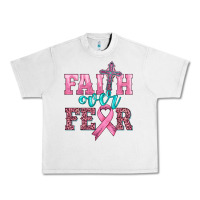 Lunar Rock faith over fear with cross and ribbon Urban Heavy Tee - HRA Design Shop