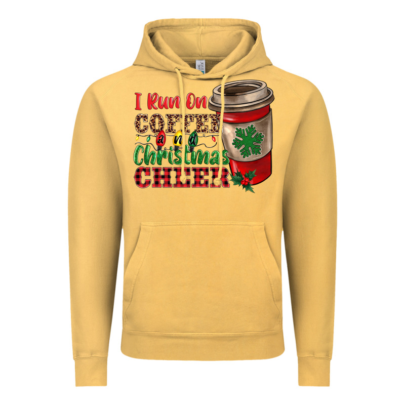 I Run On Coffee And Christmas Cheer Vintage Hoodie by RanaPortraitStore | Teevron