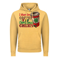 Vintage Mustard i run on coffee and christmas cheer Vintage Hoodie - RanaPortraitStore