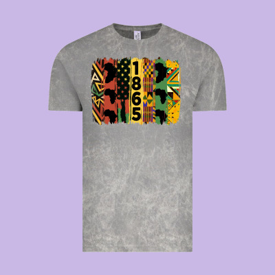 Juneteenth Brush Stroke 2 Vintage Tee Designed By Hra Design Shop