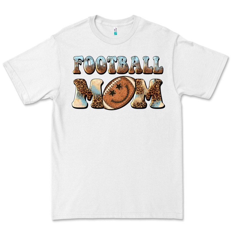 Football Mom Football Smiley Face Premium Tee by BarkalooDesign | Teevron