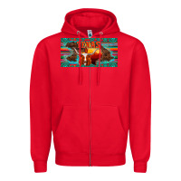 Red texas and map with longhorn serape gemstone licanse plate Zipper Hoodie - Artiststas
