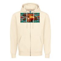Sandshell texas and map with longhorn serape gemstone licanse plate Zipper Hoodie - Artiststas