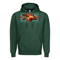 Sports Green texas and map with longhorn serape gemstone licanse plate Zipper Hoodie - Artiststas