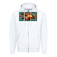 White texas and map with longhorn serape gemstone licanse plate Zipper Hoodie - Artiststas