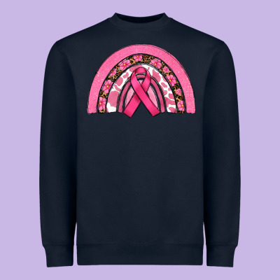 Breast Cancer Rainbow Heavyweight Sweatshirt Designed By Ranaportraitstore