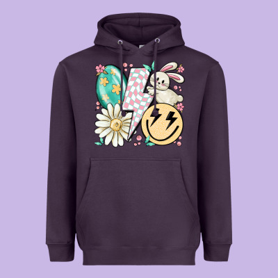 Retro Easter Heavyweight Hoodie Designed By Maliassmallbusiness