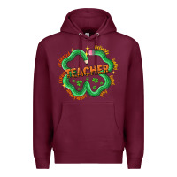 Burgundy teacher st patricks day Premium Hoodie - LillyAllenDesigns