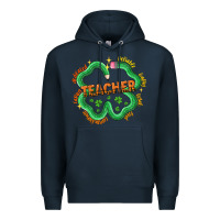 Navy teacher st patricks day Premium Hoodie - LillyAllenDesigns