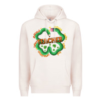 Pale Pink teacher st patricks day Premium Hoodie - LillyAllenDesigns