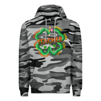 Slate Camo teacher st patricks day Premium Hoodie - LillyAllenDesigns