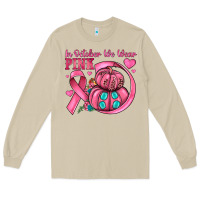 Mushroom in october we wear pink Long Sleeve Tee - JahusDesignShop