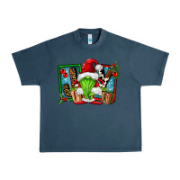 Midnight Navy joy green gnomes Urban Heavy Tee - FaDigitalArtStudio