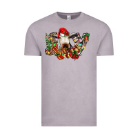 Vintage Zinc christmas joy cow Vintage Tee - CowhideDigitalArt