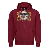 Burgundy baseball mom Zipper Hoodie - AdoDesignShop