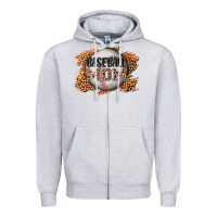 Heather Grey baseball mom Zipper Hoodie - AdoDesignShop
