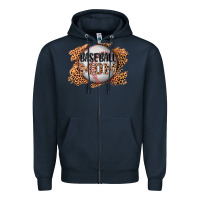 Navy baseball mom Zipper Hoodie - AdoDesignShop