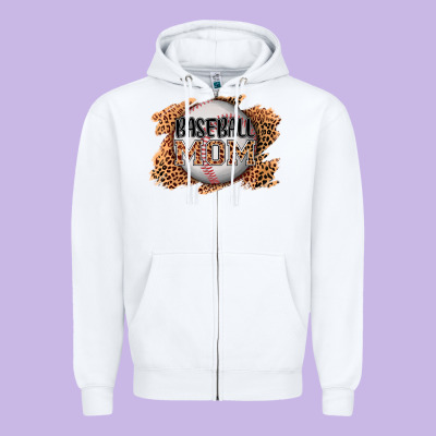 Baseball Mom Zipper Hoodie Designed By Adodesignshop