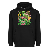 Black st patrick's day cassette tapes Heavyweight Hoodie - MaliasSmallBusiness