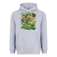 Heather Grey st patrick's day cassette tapes Heavyweight Hoodie - MaliasSmallBusiness
