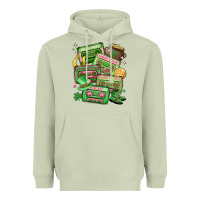 Matcha st patrick's day cassette tapes Heavyweight Hoodie - MaliasSmallBusiness