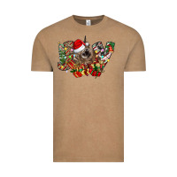 Vintage Coffee christmas joy highland cow Vintage Tee - CowhideDigitalArt