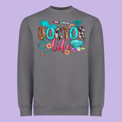 Doctor Life Heavyweight Sweatshirt Designed By Zillion Design Studio