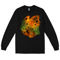 Black spider leopard  halloween patch Long Sleeve Tee - BundleAndBundleShop
