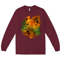 Burgundy spider leopard  halloween patch Long Sleeve Tee - BundleAndBundleShop