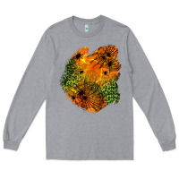 Heather Grey spider leopard  halloween patch Long Sleeve Tee - BundleAndBundleShop