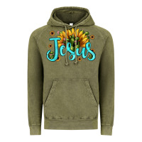 Vintage Olive jesus sunflower Vintage Hoodie - JahusDesignShop