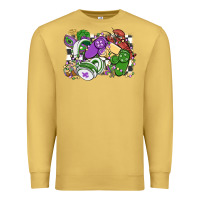 Antique Gold gamer mardi gras game controller Premium Sweatshirt - MaliasSmallBusiness