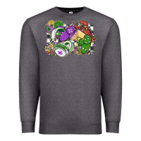 Charcoal Heather gamer mardi gras game controller Premium Sweatshirt - MaliasSmallBusiness