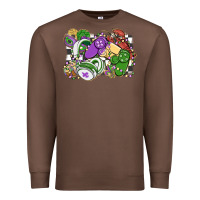 Chestnut gamer mardi gras game controller Premium Sweatshirt - MaliasSmallBusiness