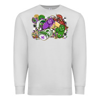 Dove Grey gamer mardi gras game controller Premium Sweatshirt - MaliasSmallBusiness