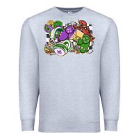 Heather Grey gamer mardi gras game controller Premium Sweatshirt - MaliasSmallBusiness