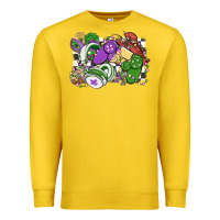 Lemon gamer mardi gras game controller Premium Sweatshirt - MaliasSmallBusiness