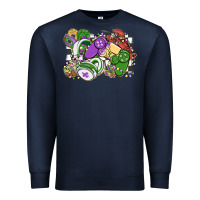 Navy gamer mardi gras game controller Premium Sweatshirt - MaliasSmallBusiness
