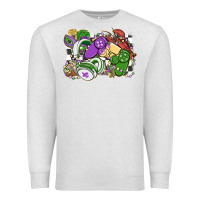 Oatmeal Heather gamer mardi gras game controller Premium Sweatshirt - MaliasSmallBusiness