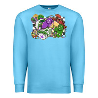 Ocean Blue gamer mardi gras game controller Premium Sweatshirt - MaliasSmallBusiness
