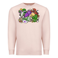 Pale Pink gamer mardi gras game controller Premium Sweatshirt - MaliasSmallBusiness