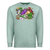 Seafoam gamer mardi gras game controller Premium Sweatshirt - MaliasSmallBusiness