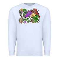 White gamer mardi gras game controller Premium Sweatshirt - MaliasSmallBusiness