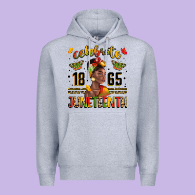 Celebrate 1865 Juneteenth With Black Woman Premium Hoodie Designed By Lillyallendesigns