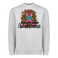 Heather Grey breast cancer awareness Heavyweight Sweatshirt - RanaPortraitStore