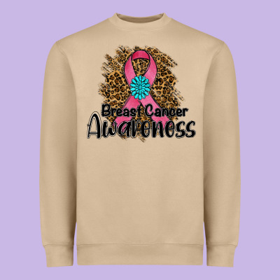 Breast Cancer Awareness Heavyweight Sweatshirt Designed By Ranaportraitstore